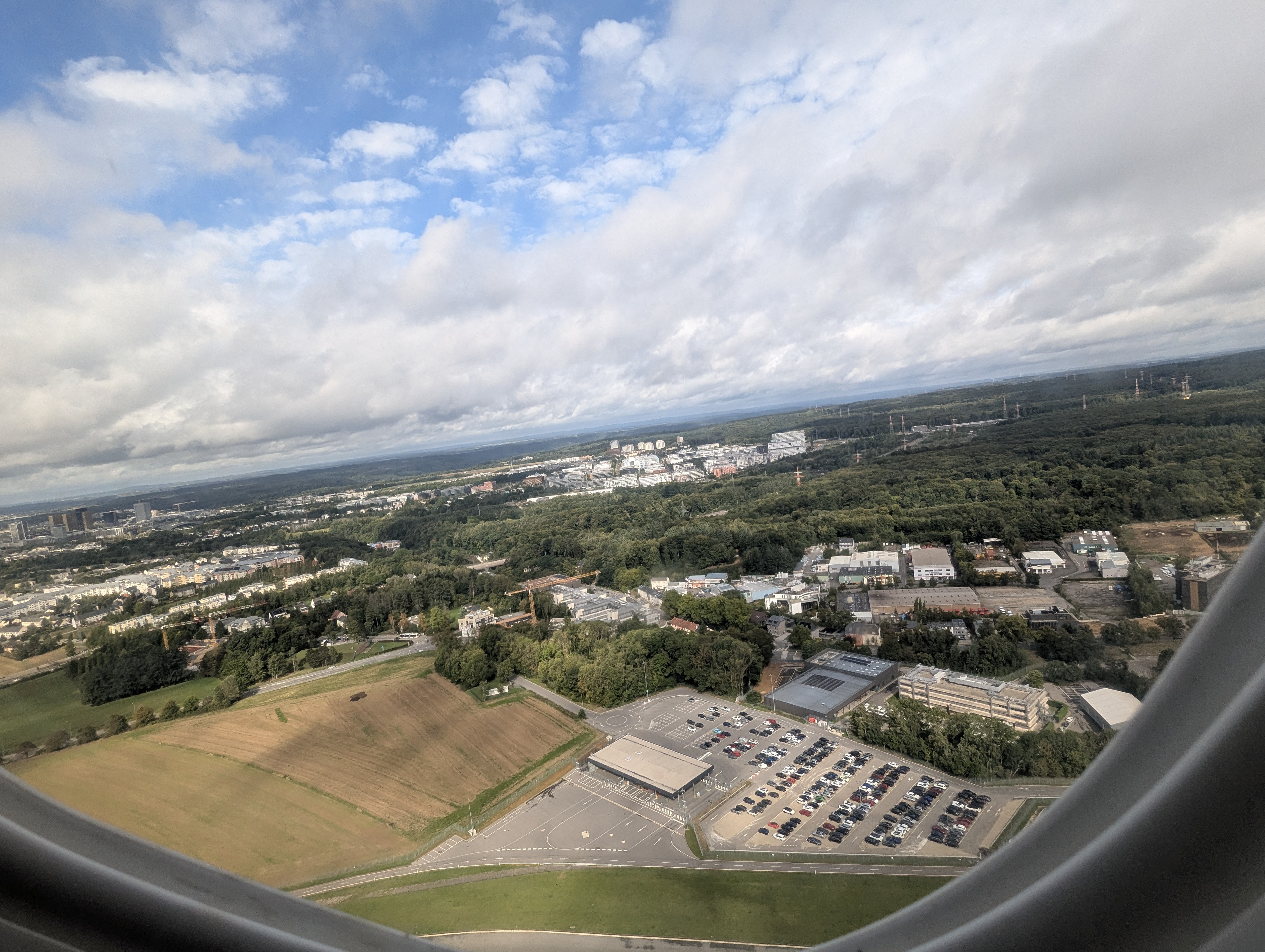 Luxembourg, Denmark, airport
